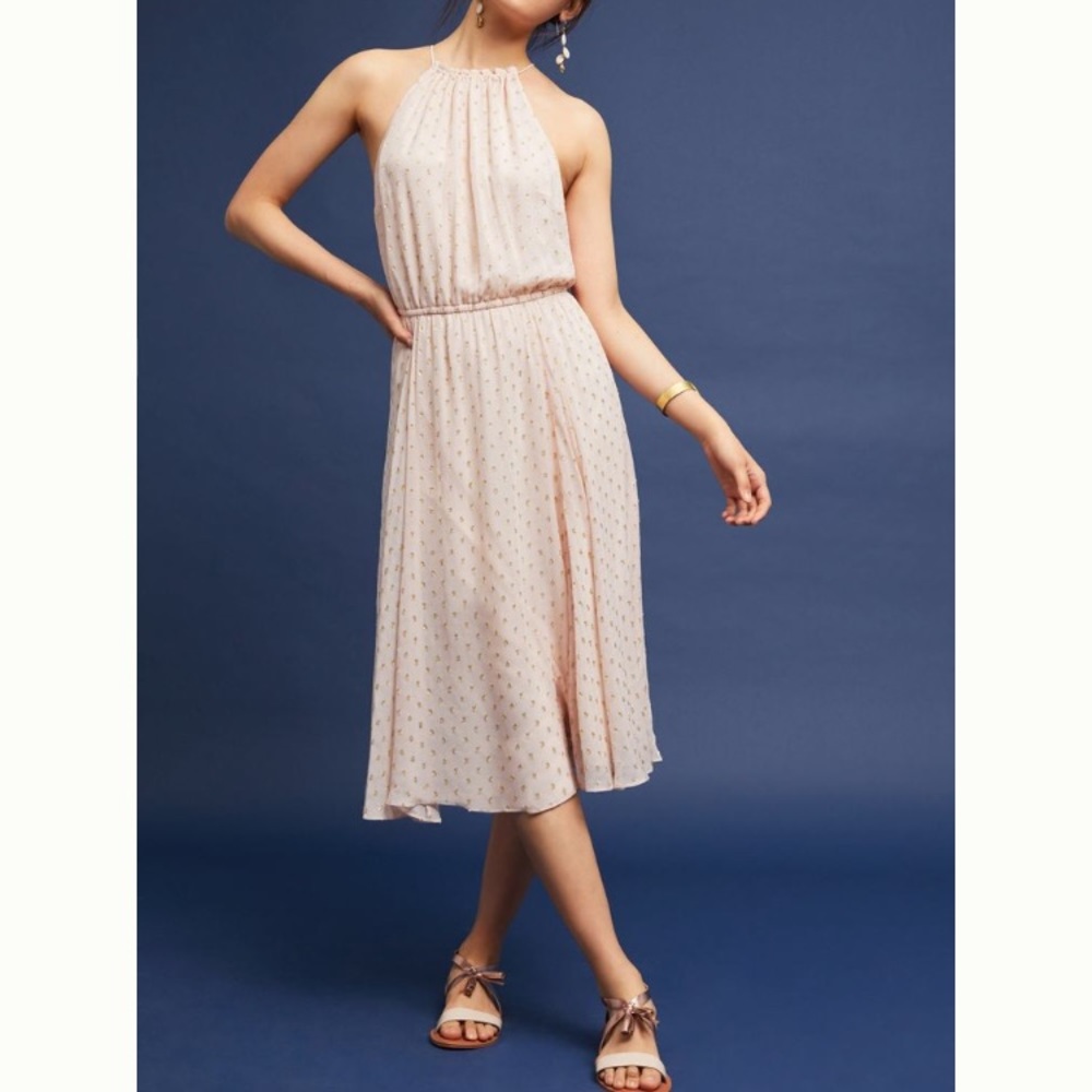 Tracy Reese Blush Metallic Dress
